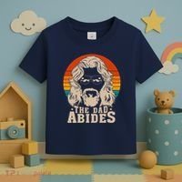The Dad Abides Funny Fathers Day Retro Toddler T-Shirt thumb 3