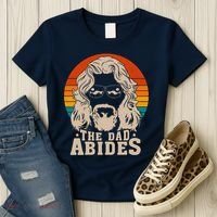 The Dad Abides Funny Fathers Day Retro Women's T-Shirt thumb 3