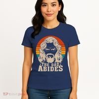 The Dad Abides Funny Fathers Day Retro Women's T-Shirt thumb 4