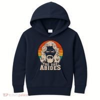 The Dad Abides Funny Fathers Day Retro Kids Hoodie thumb 0