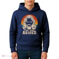 The Dad Abides Funny Fathers Day Retro Kids Hoodie thumb 4