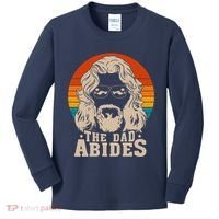 The Dad Abides Funny Fathers Day Retro Kids Long Sleeve Shirt thumb 0