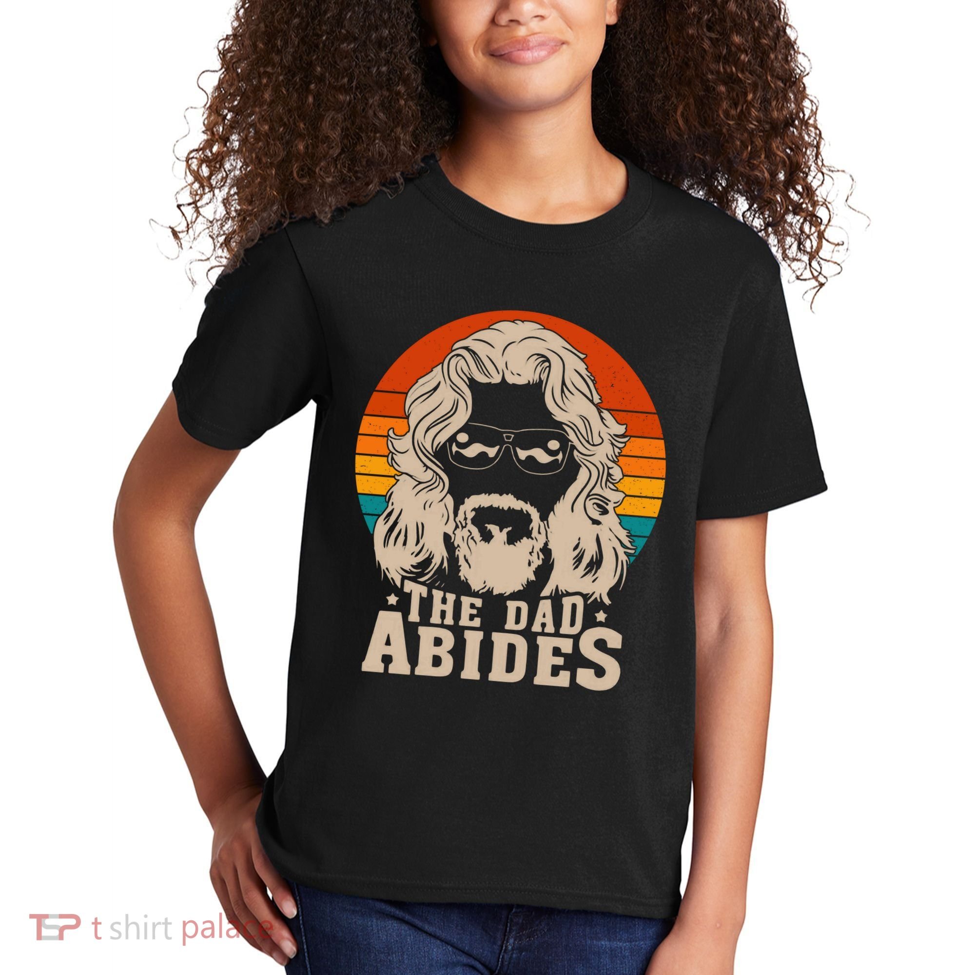 The Dad Abides Funny Fathers Day Retro Kids T-Shirt