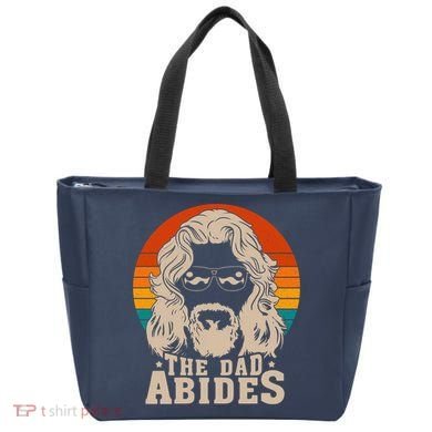 The Dad Abides Funny Fathers Day Retro Tote Bag