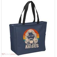 The Dad Abides Funny Fathers Day Retro Tote Bag thumb 2