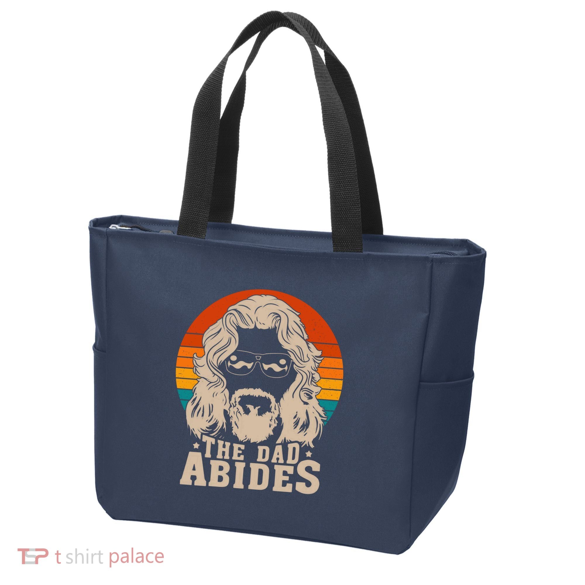 The Dad Abides Funny Fathers Day Retro Tote Bag
