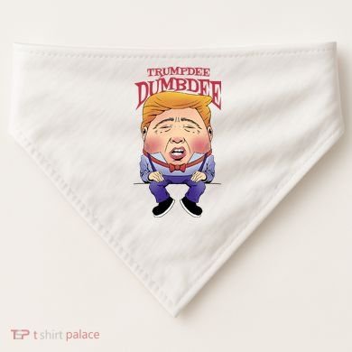 Trumpdee Dumbdee Anti Trump Funny USA-Made Doggie Bandana