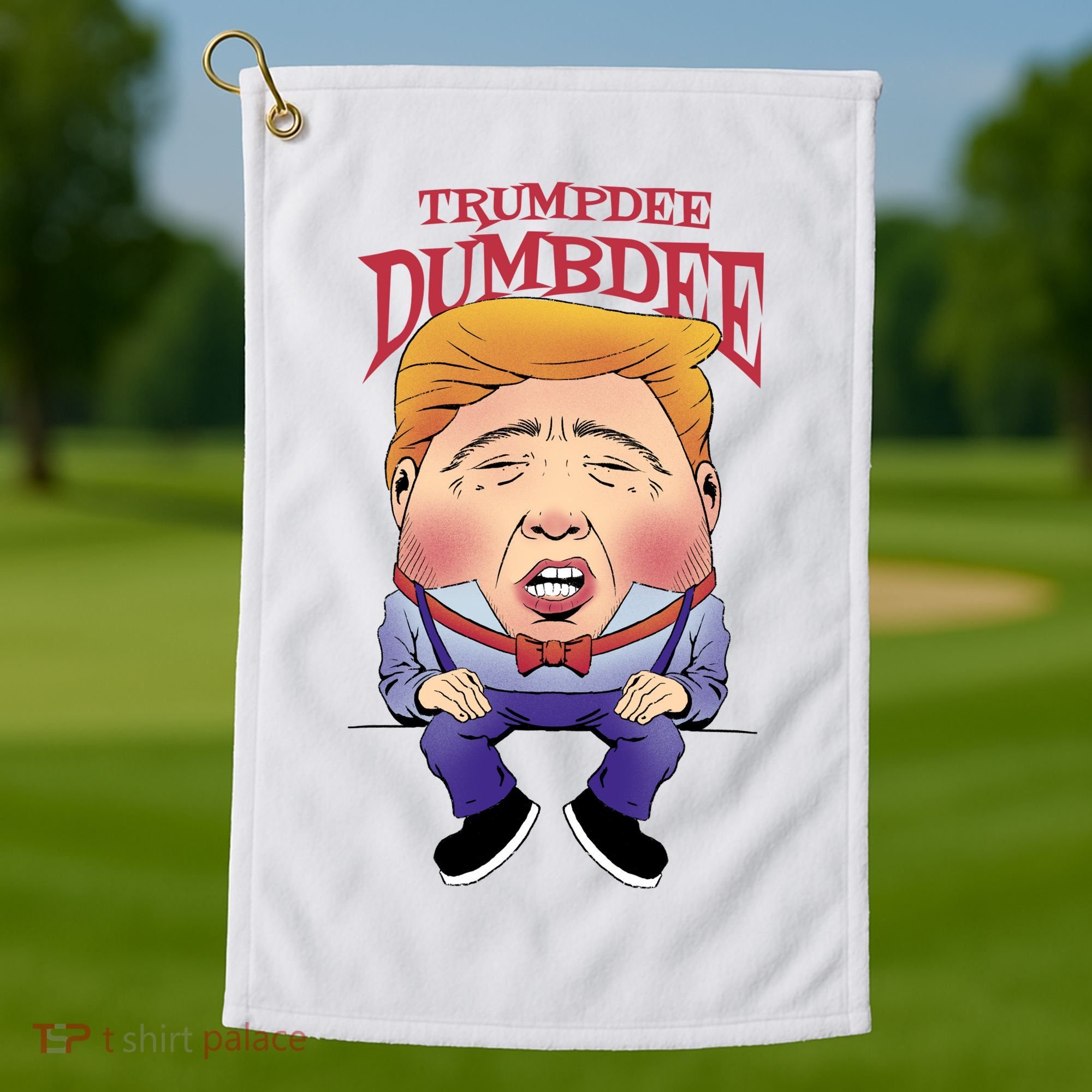 Trumpdee Dumbdee Anti Trump Funny Golf Towel
