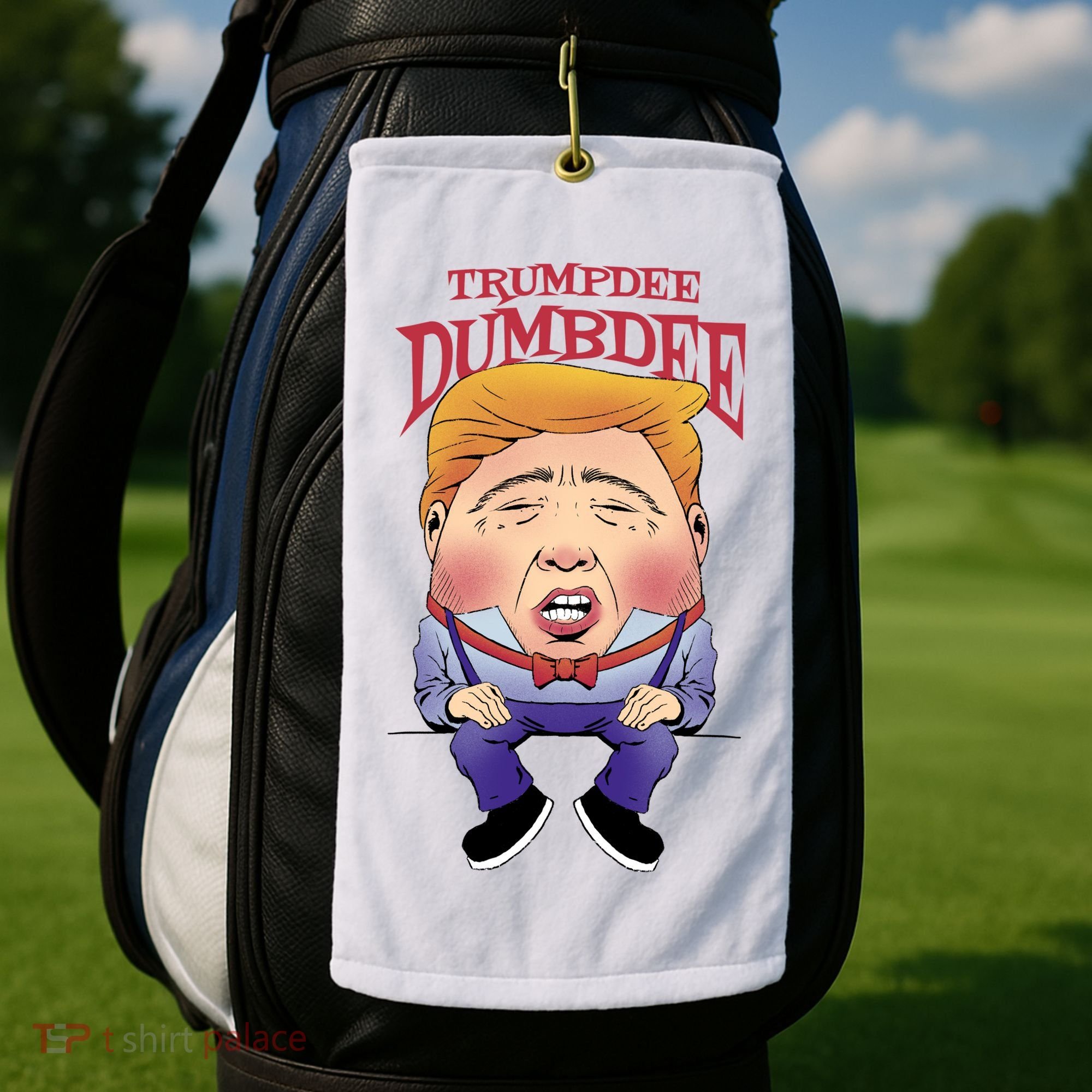 Trumpdee Dumbdee Anti Trump Funny Golf Towel