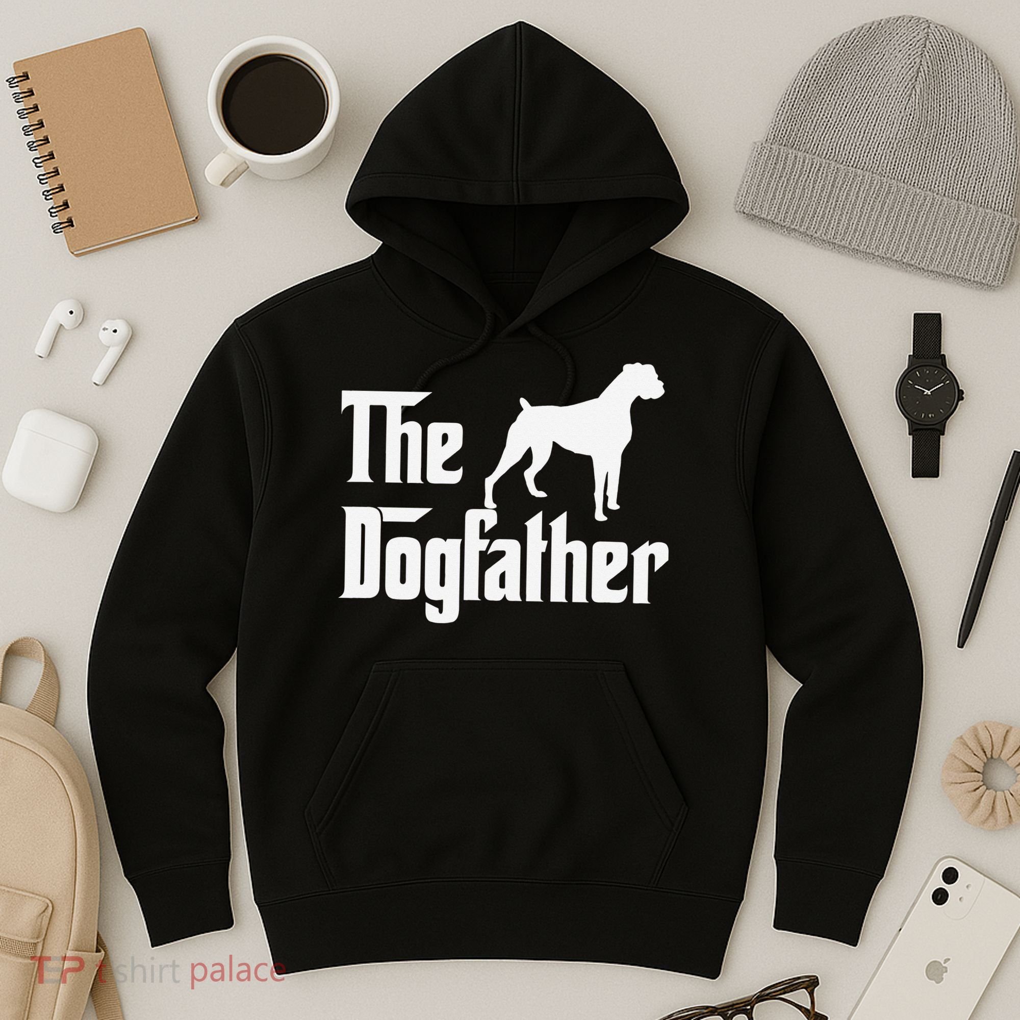 The Dogfather Boxer Dog Lover Dad Hoodie