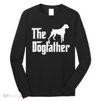 The Dogfather Boxer Dog Lover Dad Long Sleeve Shirt thumb 0