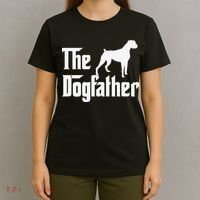 The Dogfather Boxer Dog Lover Dad T-Shirt thumb 4