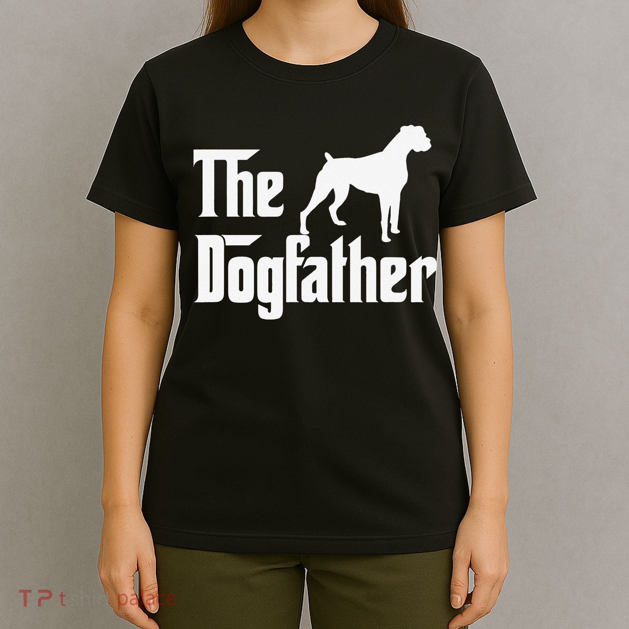 The Dogfather Boxer Dog Lover Dad T-Shirt