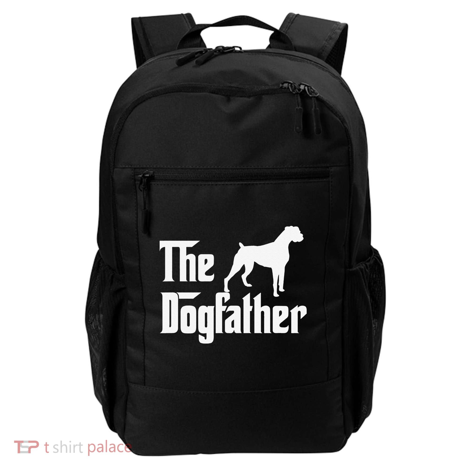 The Dogfather Boxer Dog Lover Dad Backpack