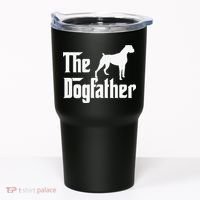 The Dogfather Boxer Dog Lover Dad Tumbler thumb 0