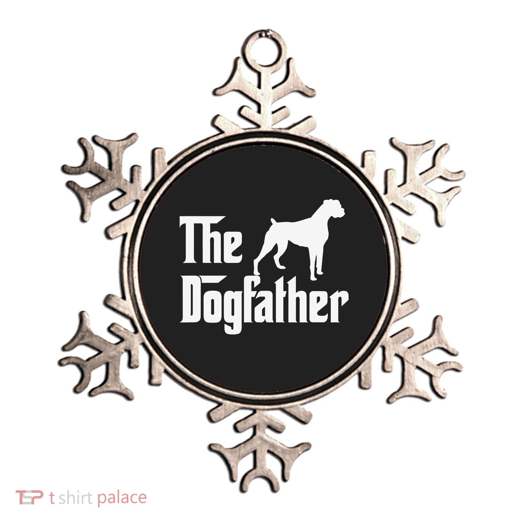 The Dogfather Boxer Dog Lover Dad Ornament