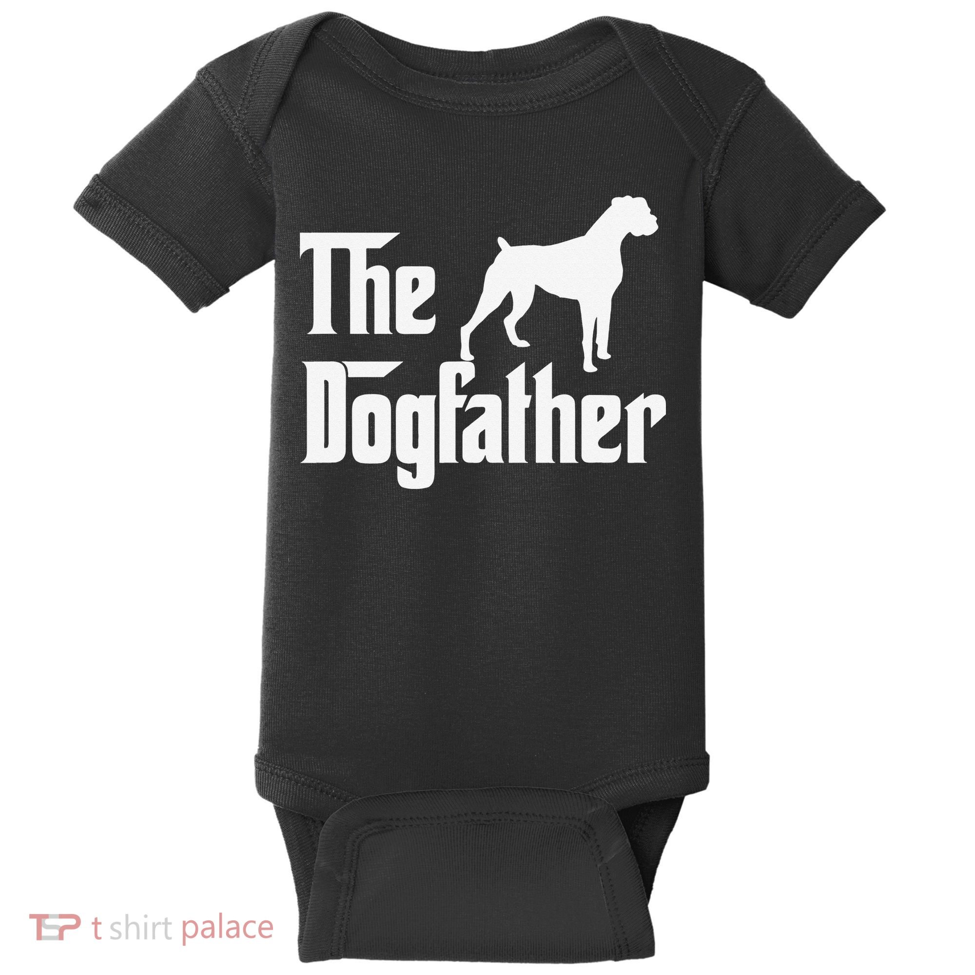 The Dogfather Boxer Dog Lover Dad Baby Bodysuit