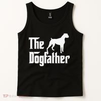The Dogfather Boxer Dog Lover Dad Tank Top thumb 2
