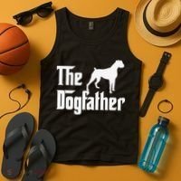 The Dogfather Boxer Dog Lover Dad Tank Top thumb 4