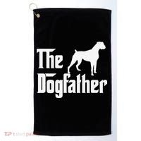 The Dogfather Boxer Dog Lover Dad Golf Towel thumb 0