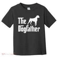 The Dogfather Boxer Dog Lover Dad Toddler T-Shirt thumb 0