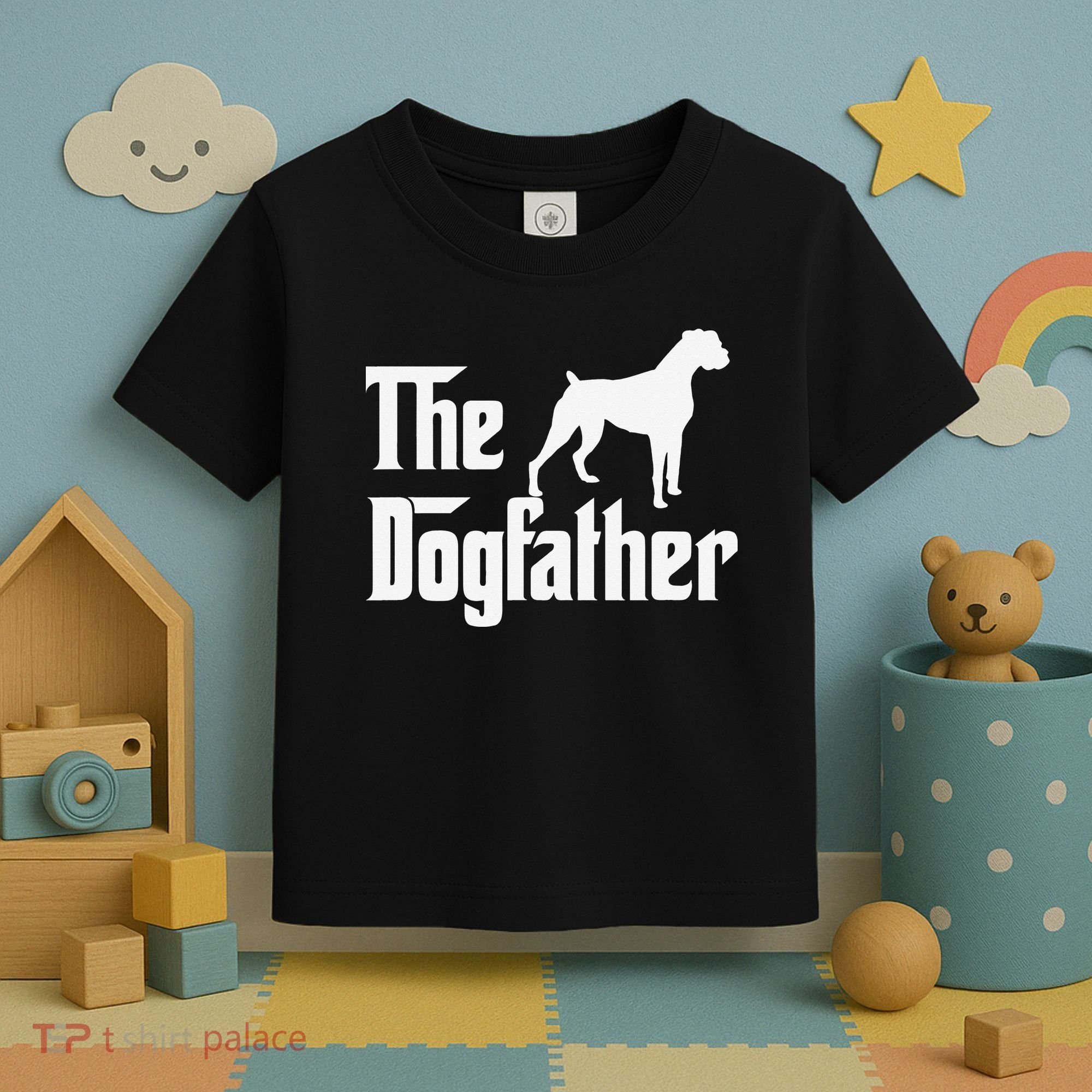 The Dogfather Boxer Dog Lover Dad Toddler T-Shirt