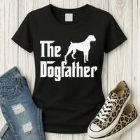 The Dogfather Boxer Dog Lover Dad Women's T-Shirt thumb 3