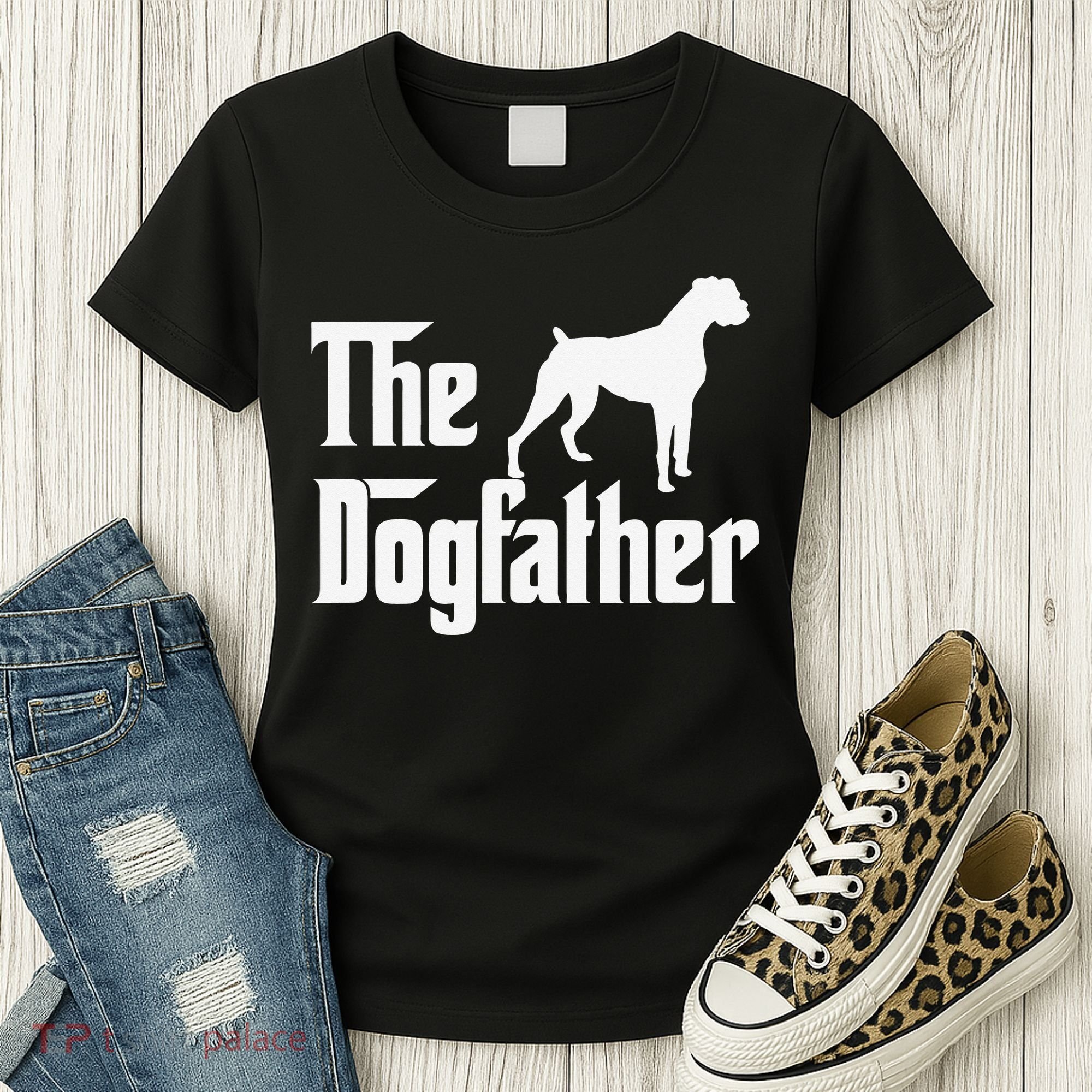 The Dogfather Boxer Dog Lover Dad Women's T-Shirt