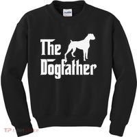 The Dogfather Boxer Dog Lover Dad Kids Sweatshirt thumb 0