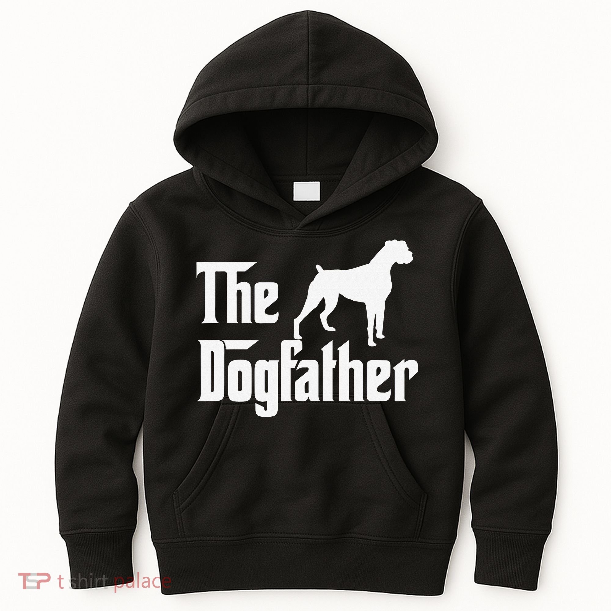 The Dogfather Boxer Dog Lover Dad Kids Hoodie