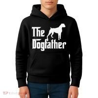 The Dogfather Boxer Dog Lover Dad Kids Hoodie thumb 4