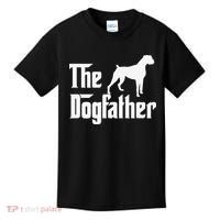 The Dogfather Boxer Dog Lover Dad Kids T-Shirt thumb 0