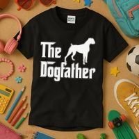 The Dogfather Boxer Dog Lover Dad Kids T-Shirt thumb 3
