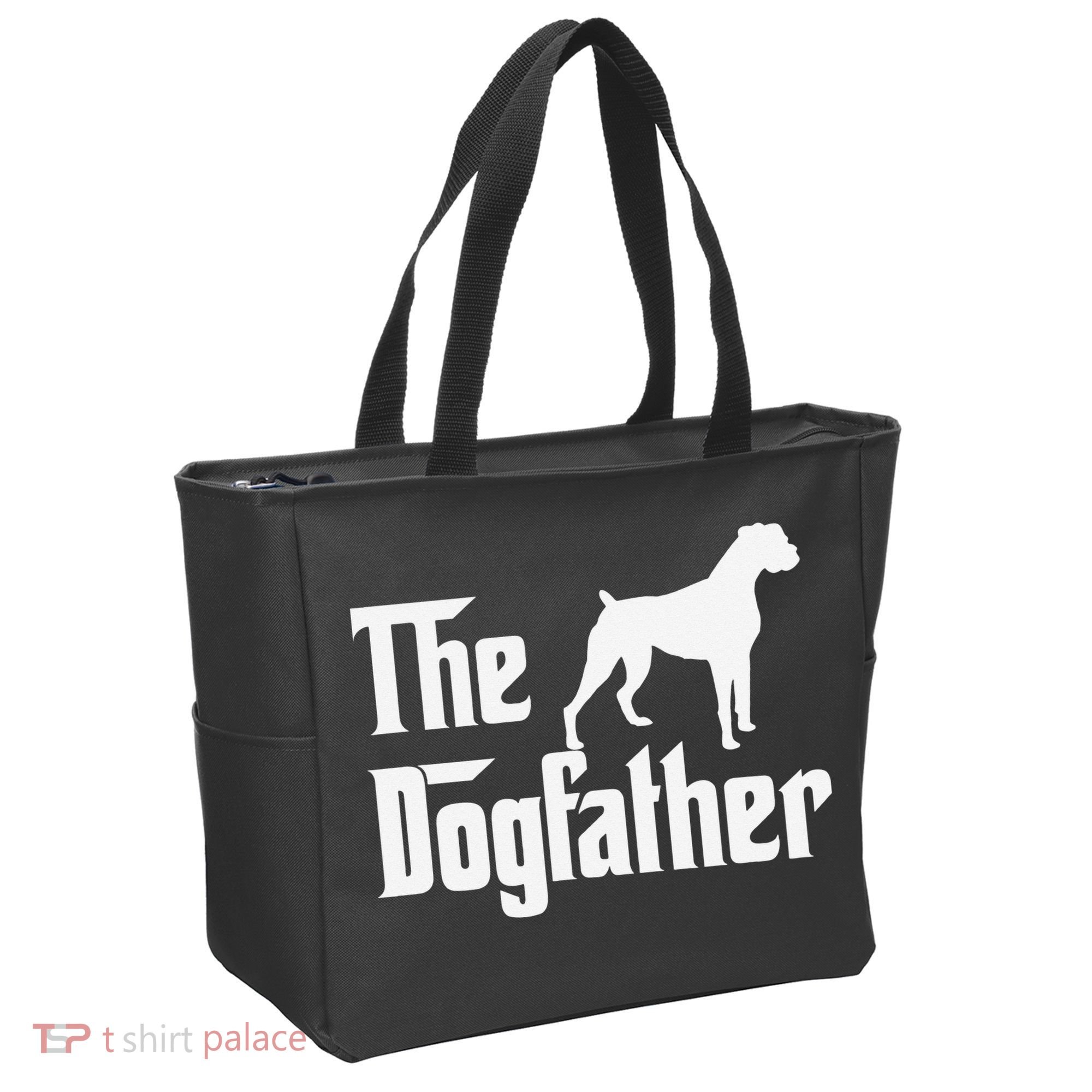 The Dogfather Boxer Dog Lover Dad Tote Bag