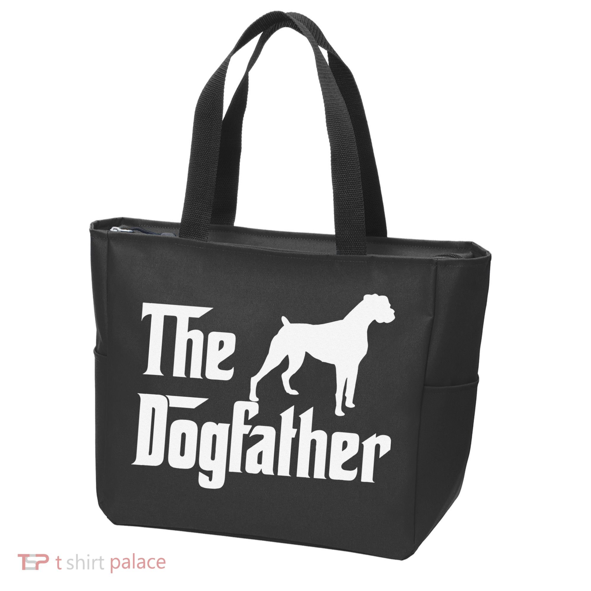 The Dogfather Boxer Dog Lover Dad Tote Bag