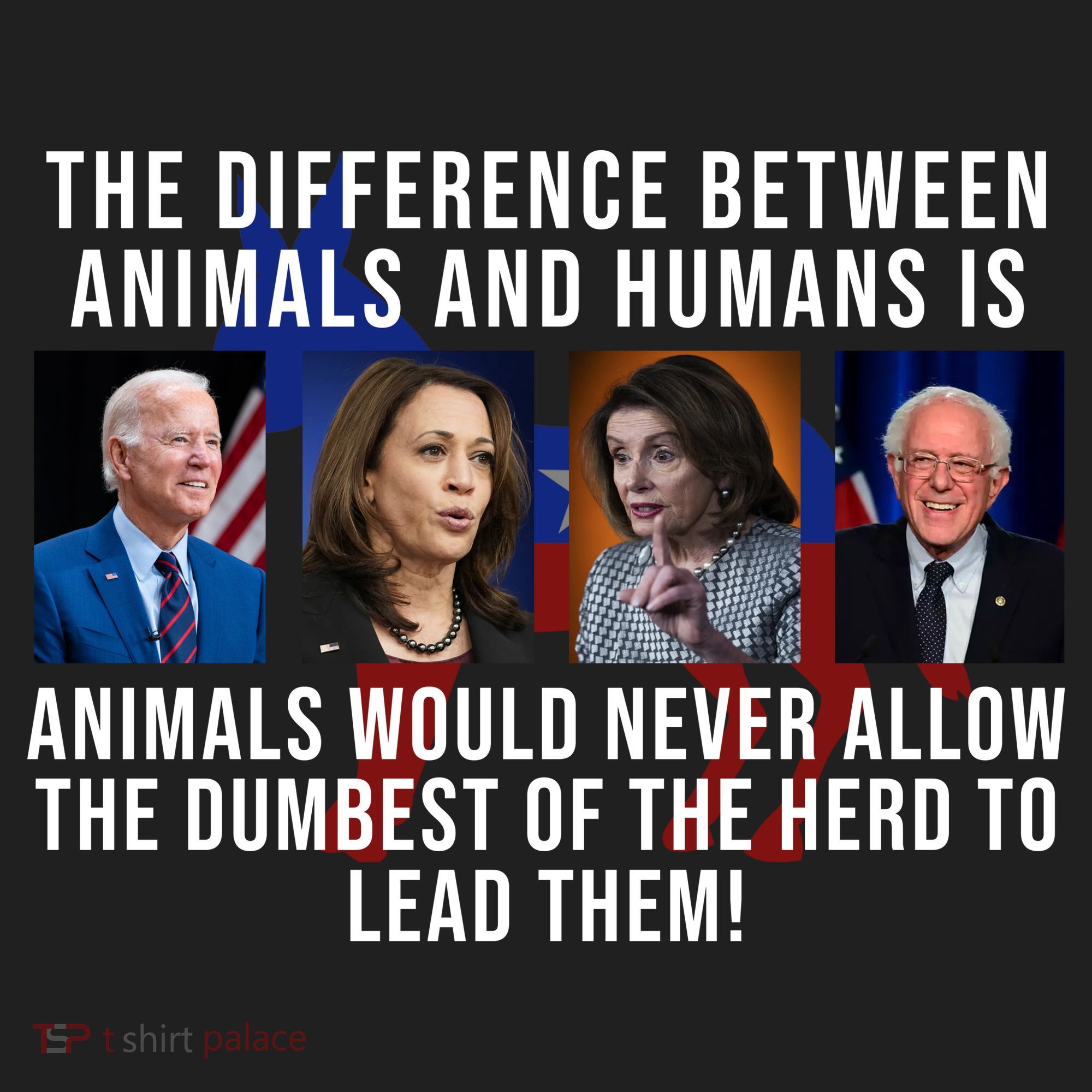 The Difference Between Animals And Humans Funny Democrat Women's Sweatshirt