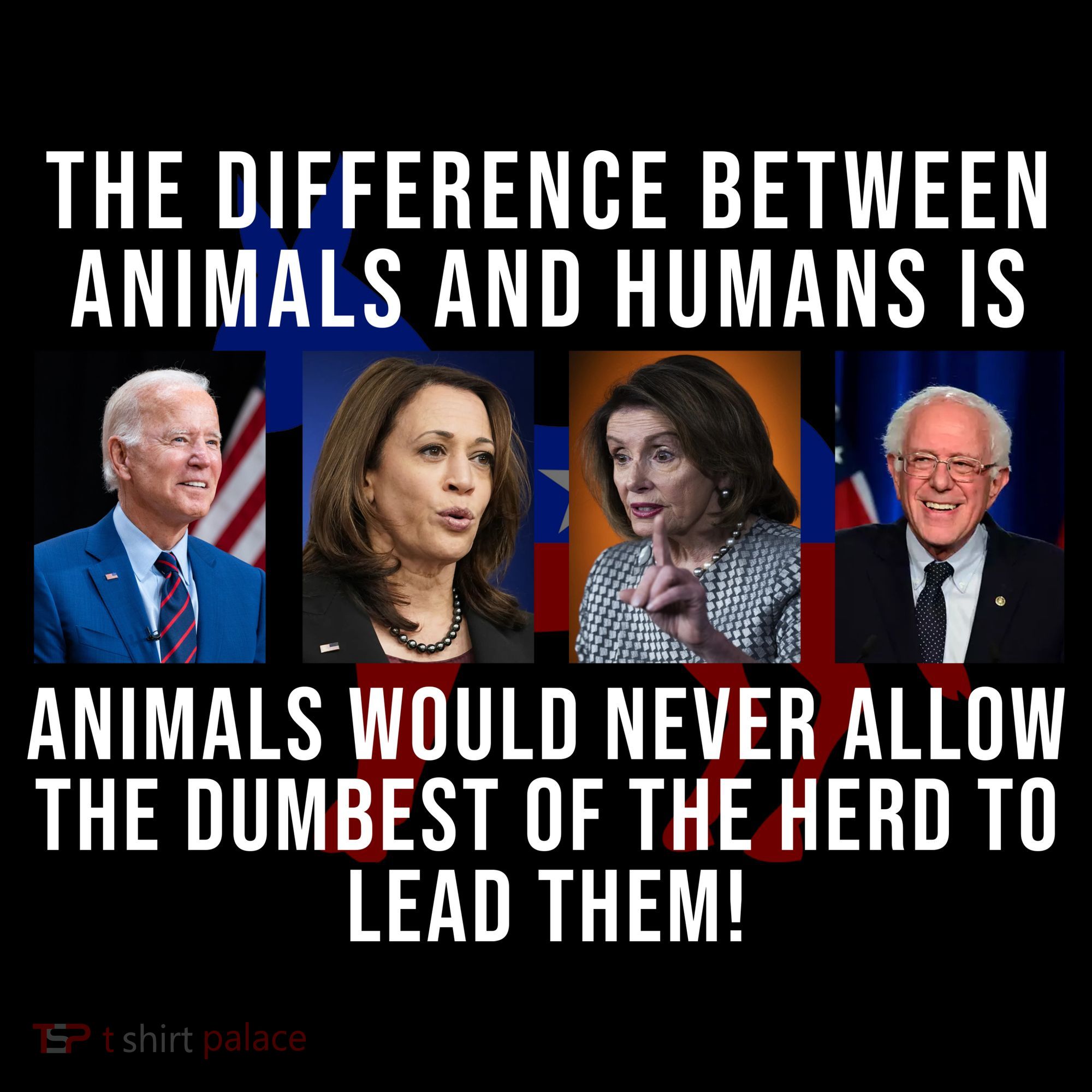 The Difference Between Animals And Humans Funny Democrat Sweatshirt