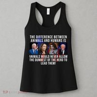 The Difference Between Animals And Humans Funny Democrat Women's Tank Top thumb 3