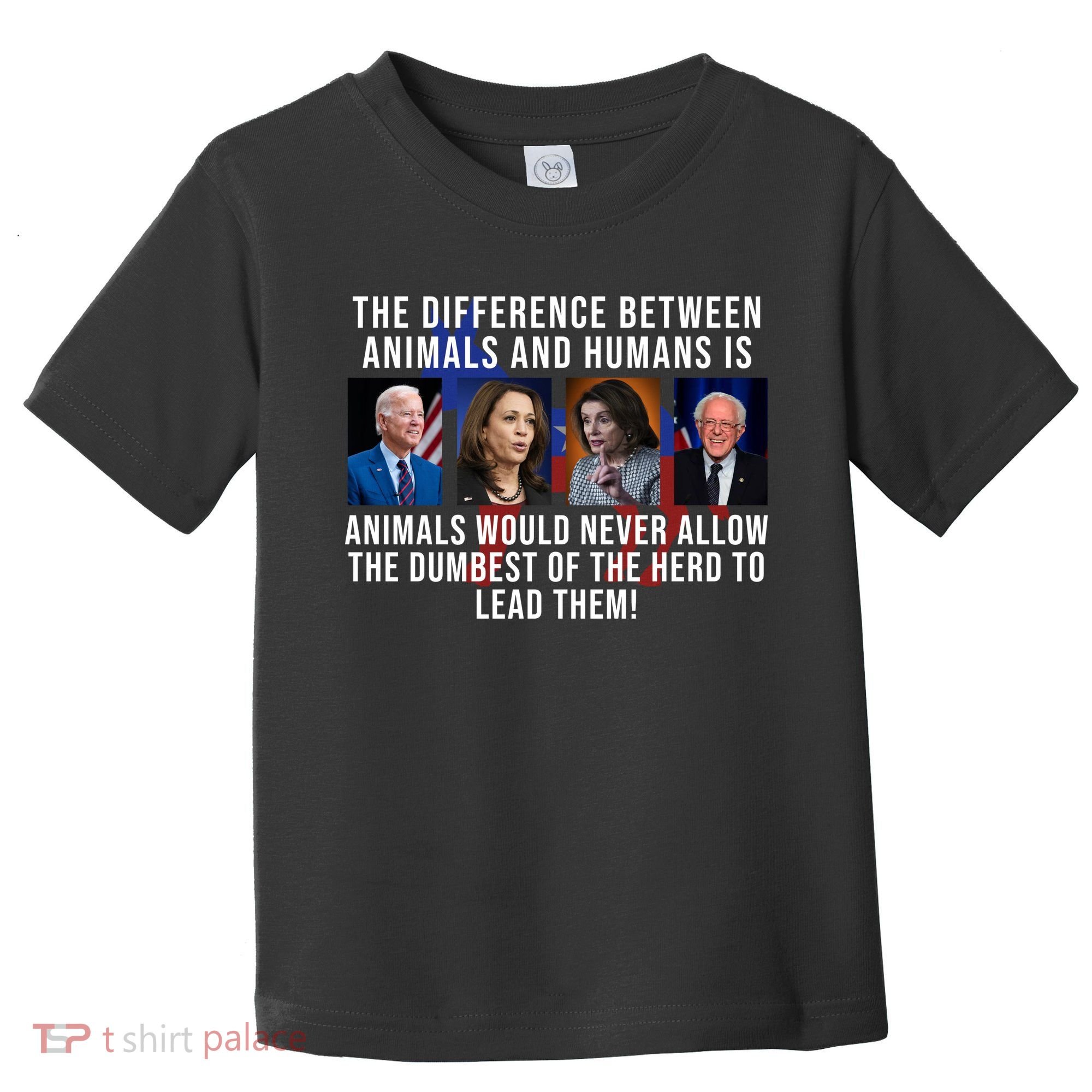 The Difference Between Animals And Humans Funny Democrat Toddler T-Shirt