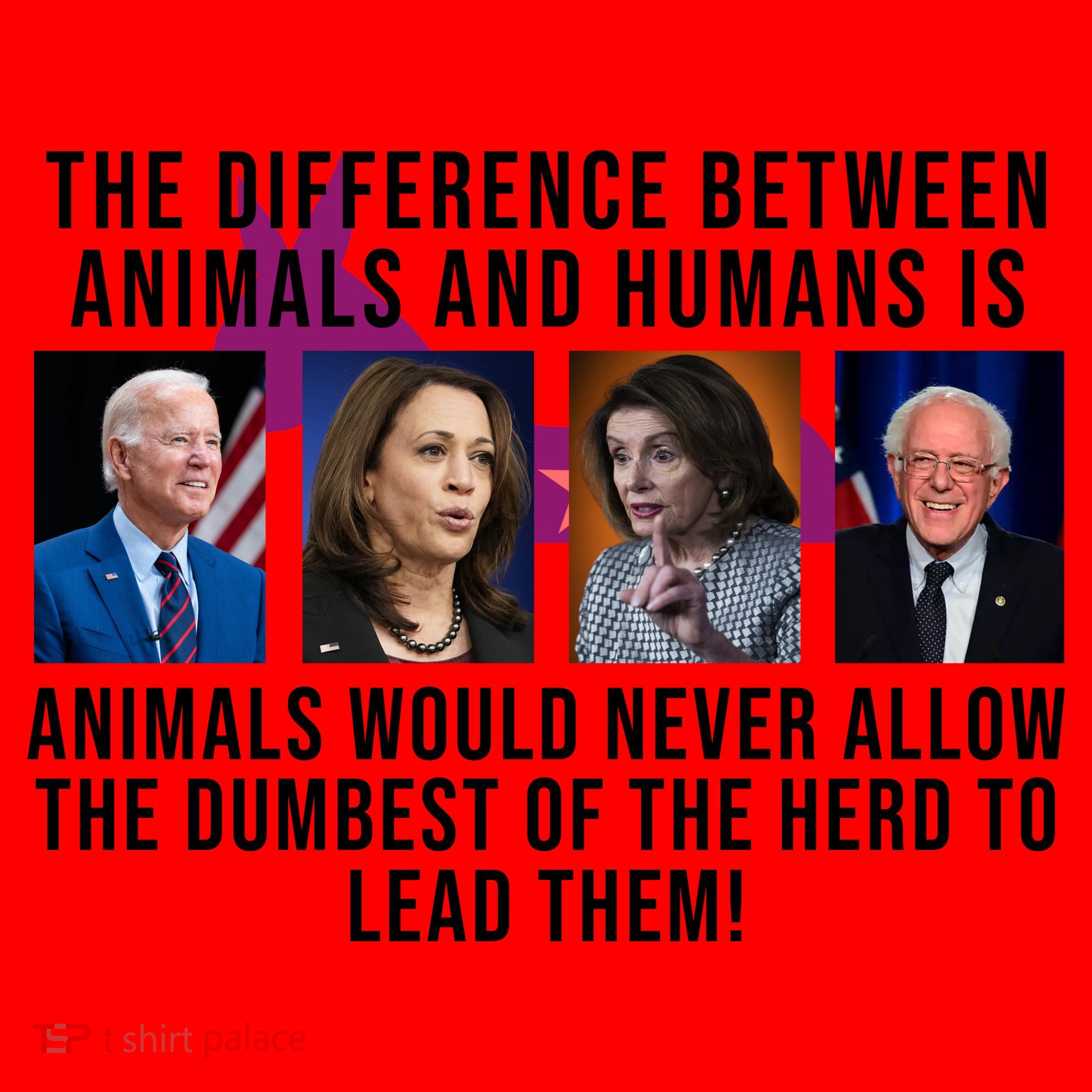 The Difference Between Animals And Humans Funny Democrat Santa Hat