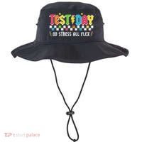 Testing Day Bruh No Stress All Flex Teacher Student Bucket Hat thumb 0