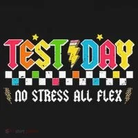 Testing Day Bruh No Stress All Flex Teacher Student Bucket Hat thumb 4