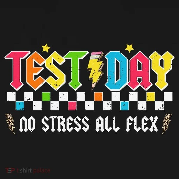 Testing Day Bruh No Stress All Flex Teacher Student Bucket Hat