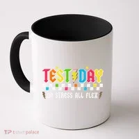 Testing Day Bruh No Stress All Flex Teacher Student Coffee Mug thumb 0