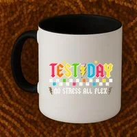 Testing Day Bruh No Stress All Flex Teacher Student Coffee Mug thumb 2