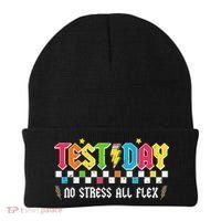 Testing Day Bruh No Stress All Flex Teacher Student Beanie thumb 0