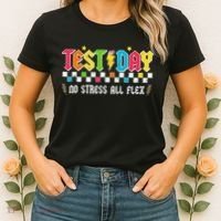 Testing Day Bruh No Stress All Flex Teacher Student Women's T-Shirt thumb 2