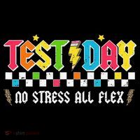 Testing Day Bruh No Stress All Flex Teacher Student Kids Hoodie thumb 5