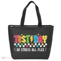 Testing Day Bruh No Stress All Flex Teacher Student Tote Bag thumb 0