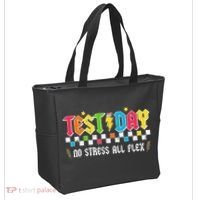 Testing Day Bruh No Stress All Flex Teacher Student Tote Bag thumb 2